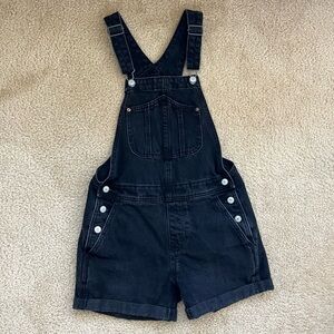 Charcoal black Old Navy overalls. Size xs. Like new.